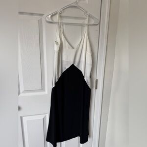 Zara Black and White Slip Dress